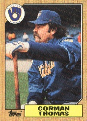 1987 Topps Baseball Cards      495     Gorman Thomas